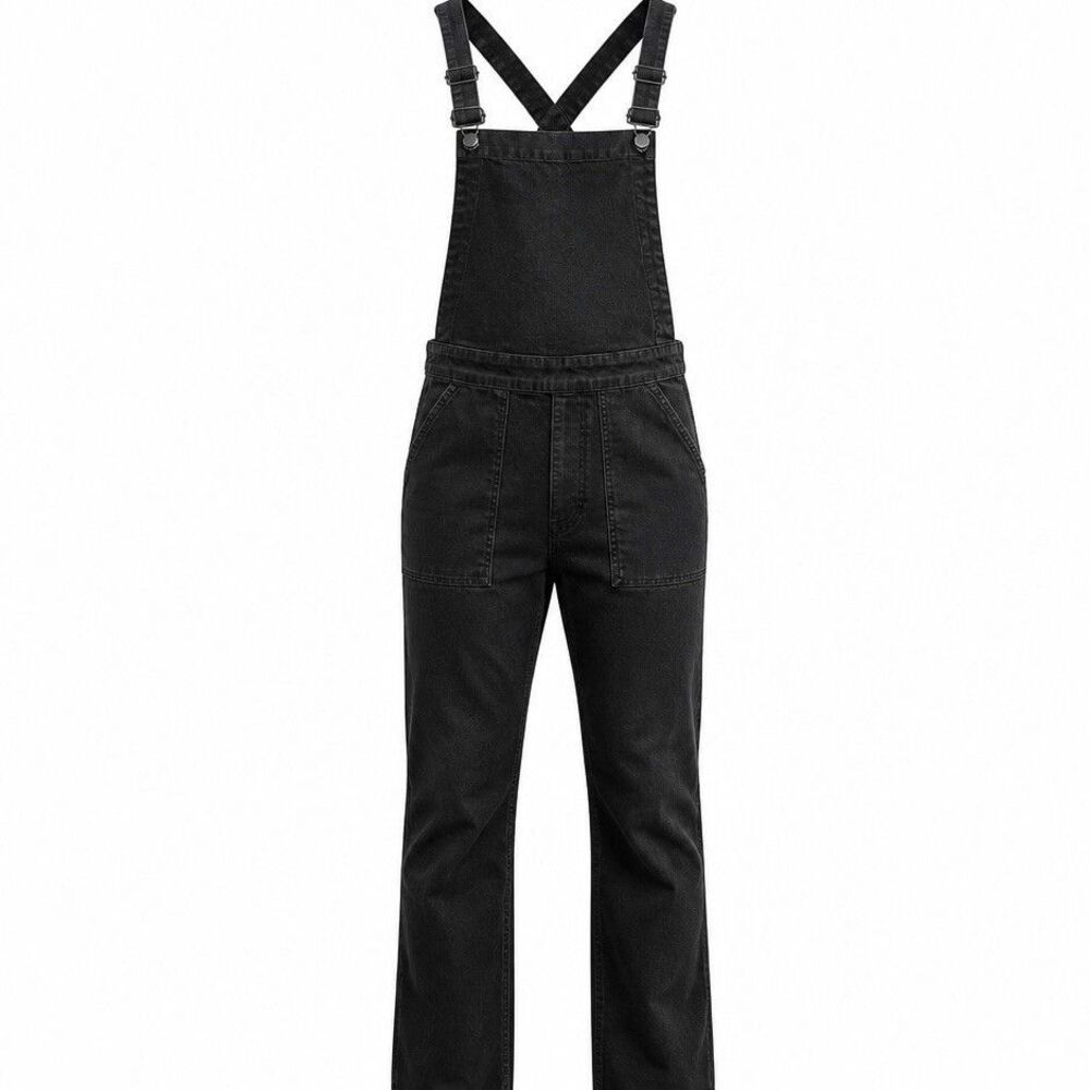 Madewell Overalls Black Jumpsuit Side Zip Boho Chic Grunge Goth Women’s Small